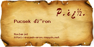 Pucsek Áron névjegykártya